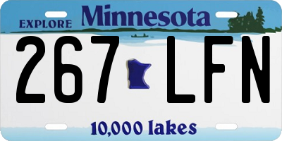 MN license plate 267LFN