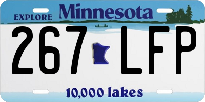 MN license plate 267LFP