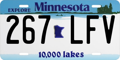 MN license plate 267LFV