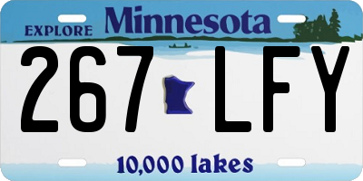 MN license plate 267LFY
