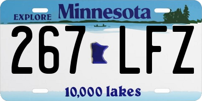MN license plate 267LFZ