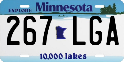 MN license plate 267LGA
