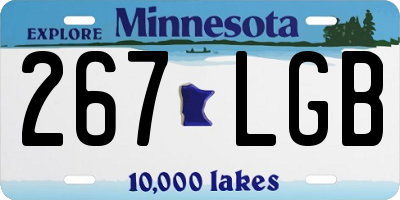 MN license plate 267LGB