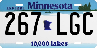 MN license plate 267LGC