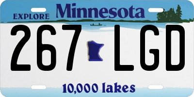 MN license plate 267LGD