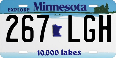 MN license plate 267LGH