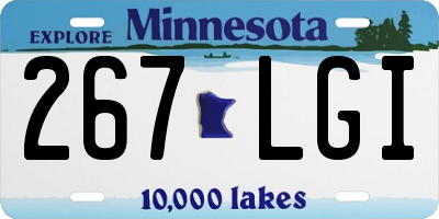 MN license plate 267LGI