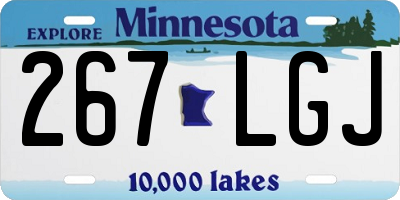 MN license plate 267LGJ