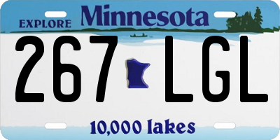 MN license plate 267LGL