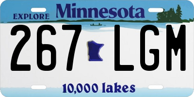 MN license plate 267LGM