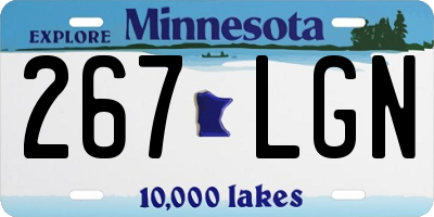 MN license plate 267LGN