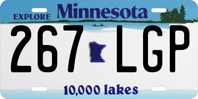 MN license plate 267LGP