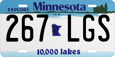 MN license plate 267LGS