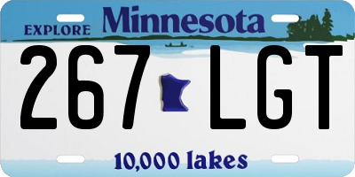 MN license plate 267LGT