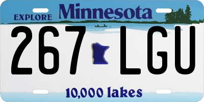 MN license plate 267LGU