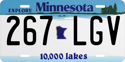 MN license plate 267LGV