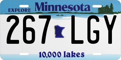 MN license plate 267LGY