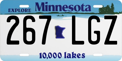 MN license plate 267LGZ