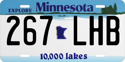 MN license plate 267LHB