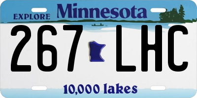 MN license plate 267LHC