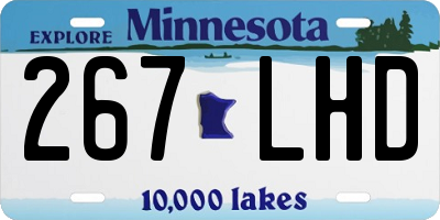 MN license plate 267LHD