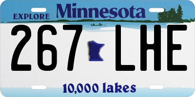 MN license plate 267LHE