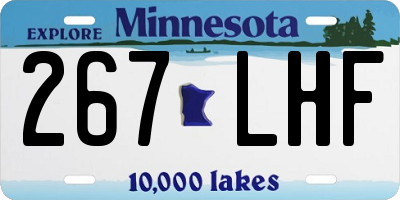 MN license plate 267LHF