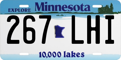 MN license plate 267LHI