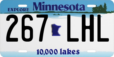 MN license plate 267LHL