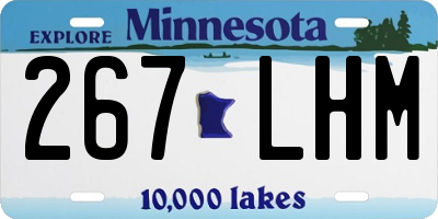 MN license plate 267LHM