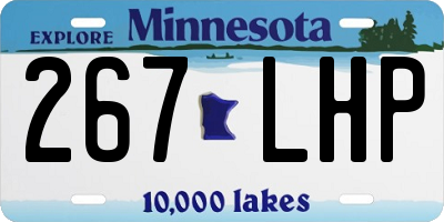 MN license plate 267LHP