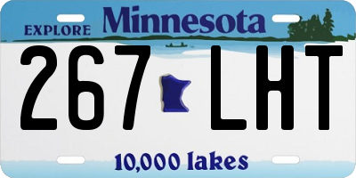 MN license plate 267LHT