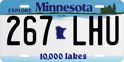 MN license plate 267LHU