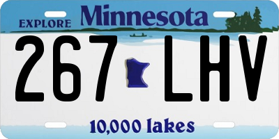 MN license plate 267LHV