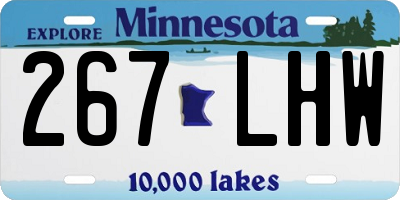 MN license plate 267LHW