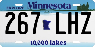 MN license plate 267LHZ