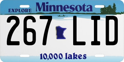 MN license plate 267LID