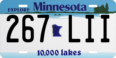 MN license plate 267LII