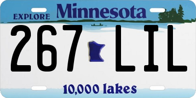 MN license plate 267LIL