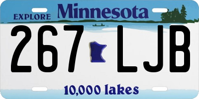 MN license plate 267LJB