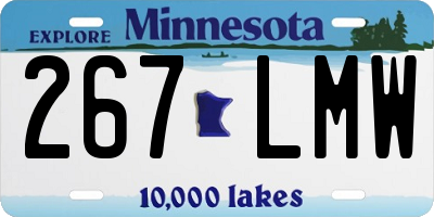 MN license plate 267LMW