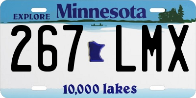 MN license plate 267LMX