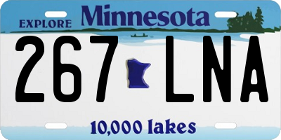 MN license plate 267LNA