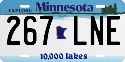 MN license plate 267LNE