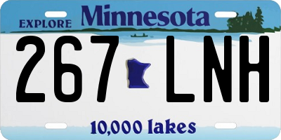 MN license plate 267LNH