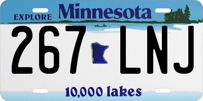 MN license plate 267LNJ