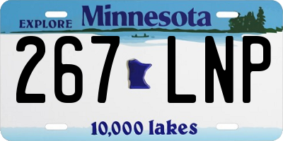 MN license plate 267LNP