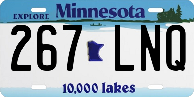 MN license plate 267LNQ