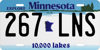 MN license plate 267LNS