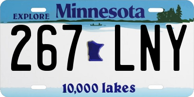 MN license plate 267LNY